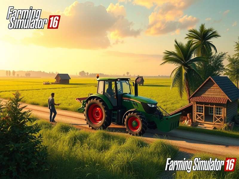 Farming Simulator 16 in Indian Rural Setting